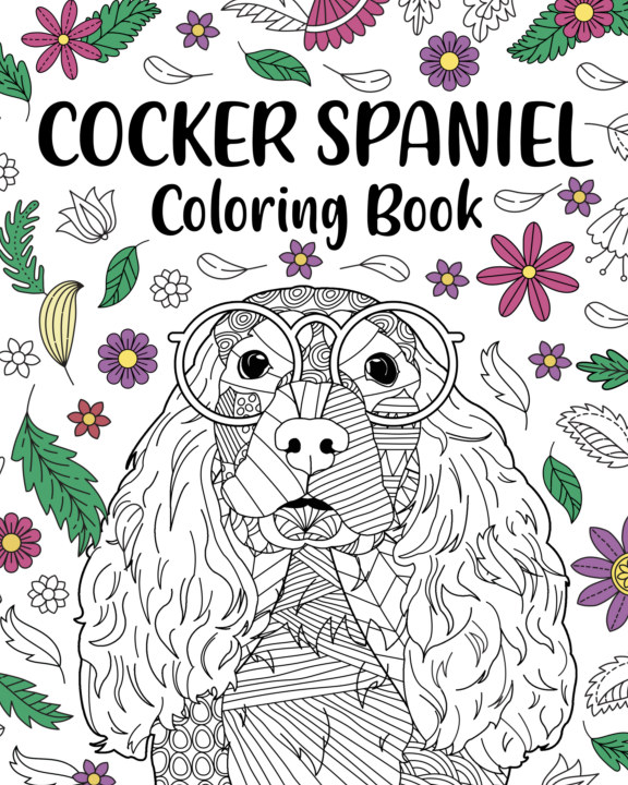 Cocker spaniel coloring book by paperland books