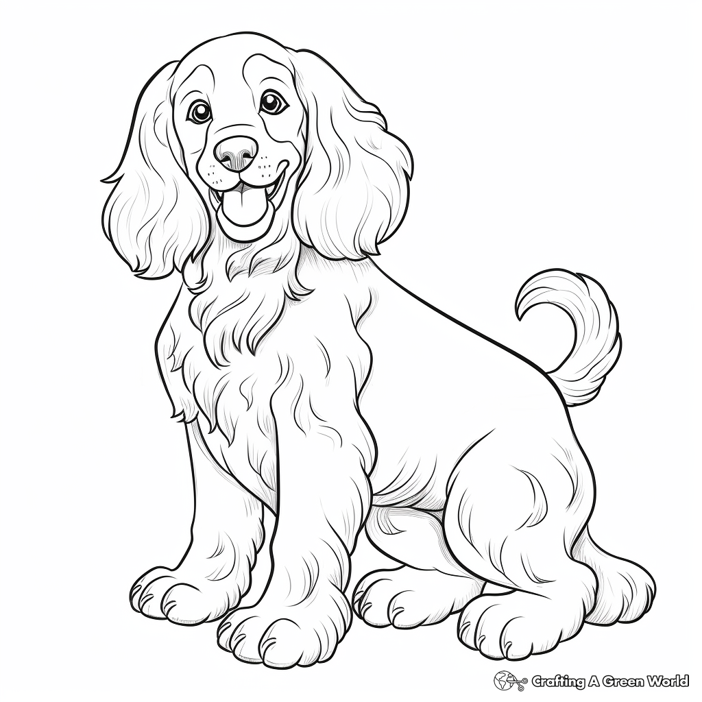 Cocker spaniel coloring pages