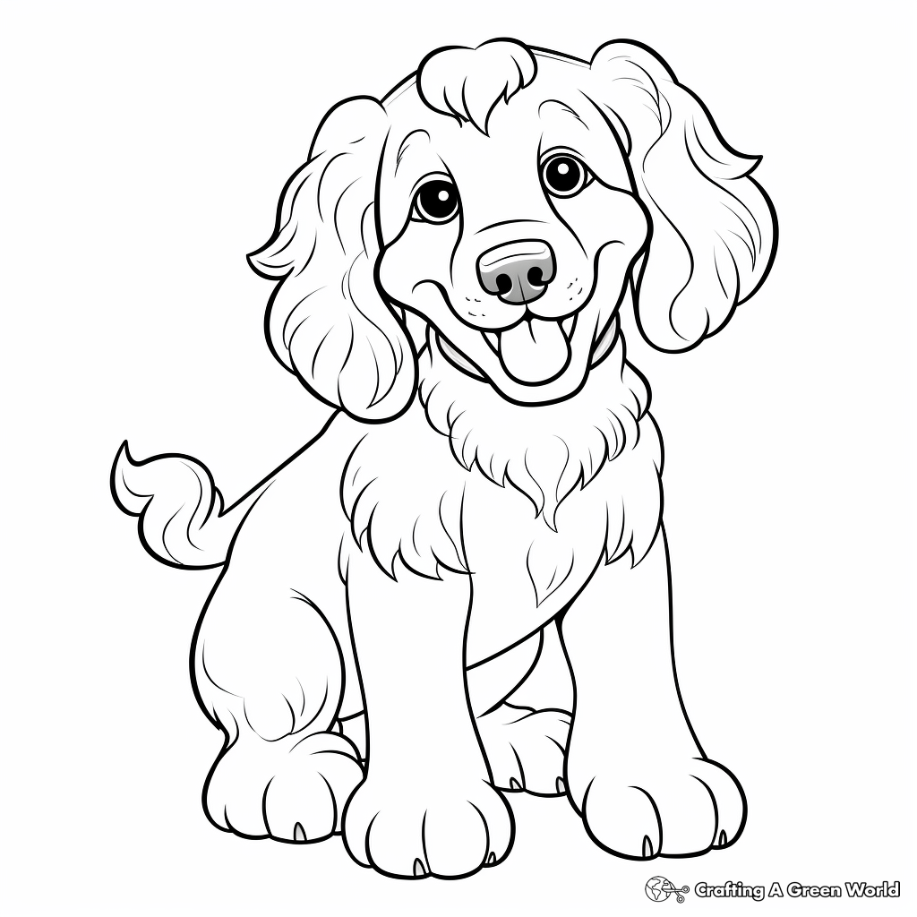 Cocker spaniel coloring pages