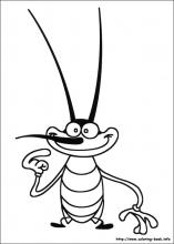 Oggy and the cockroaches coloring pages on coloring