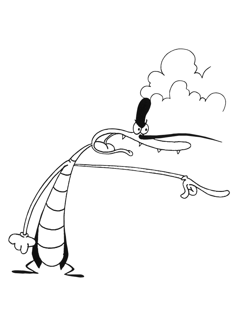 Oggy and the cockroaches free to color for kids