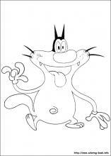 Oggy and the cockroaches coloring pages on coloring