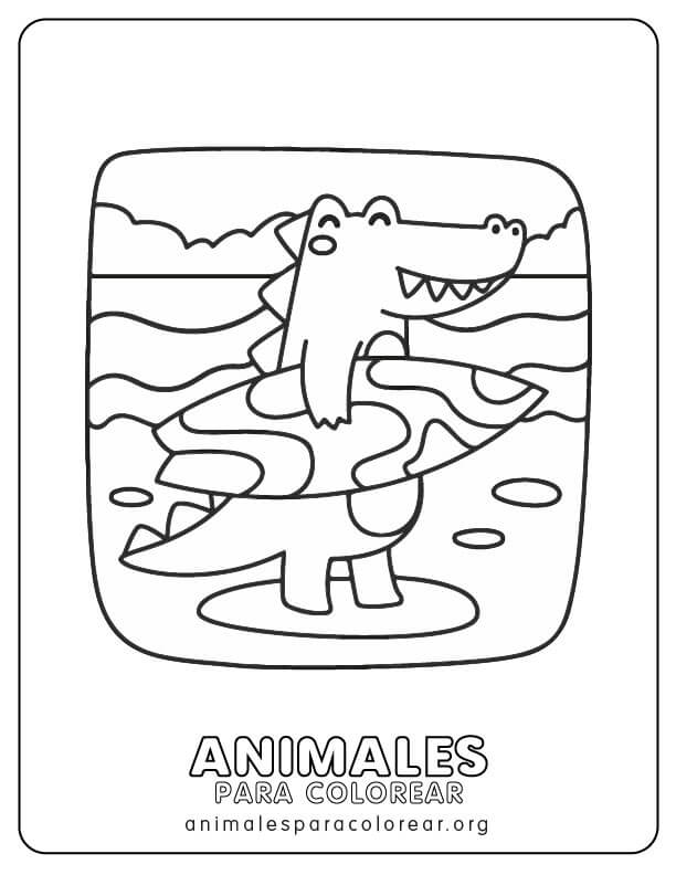 Cocodrilos para colorear descargar e imprimir gratis