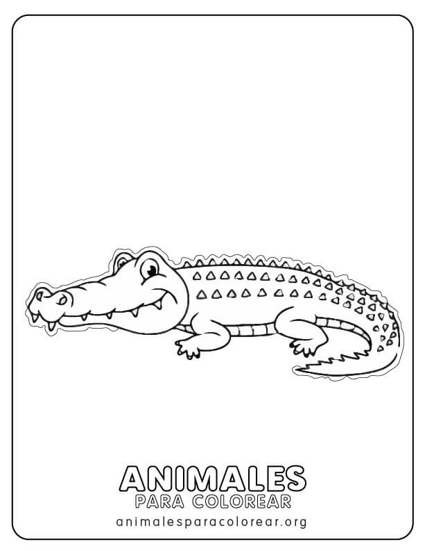 Cocodrilos para colorear descargar e imprimir gratis