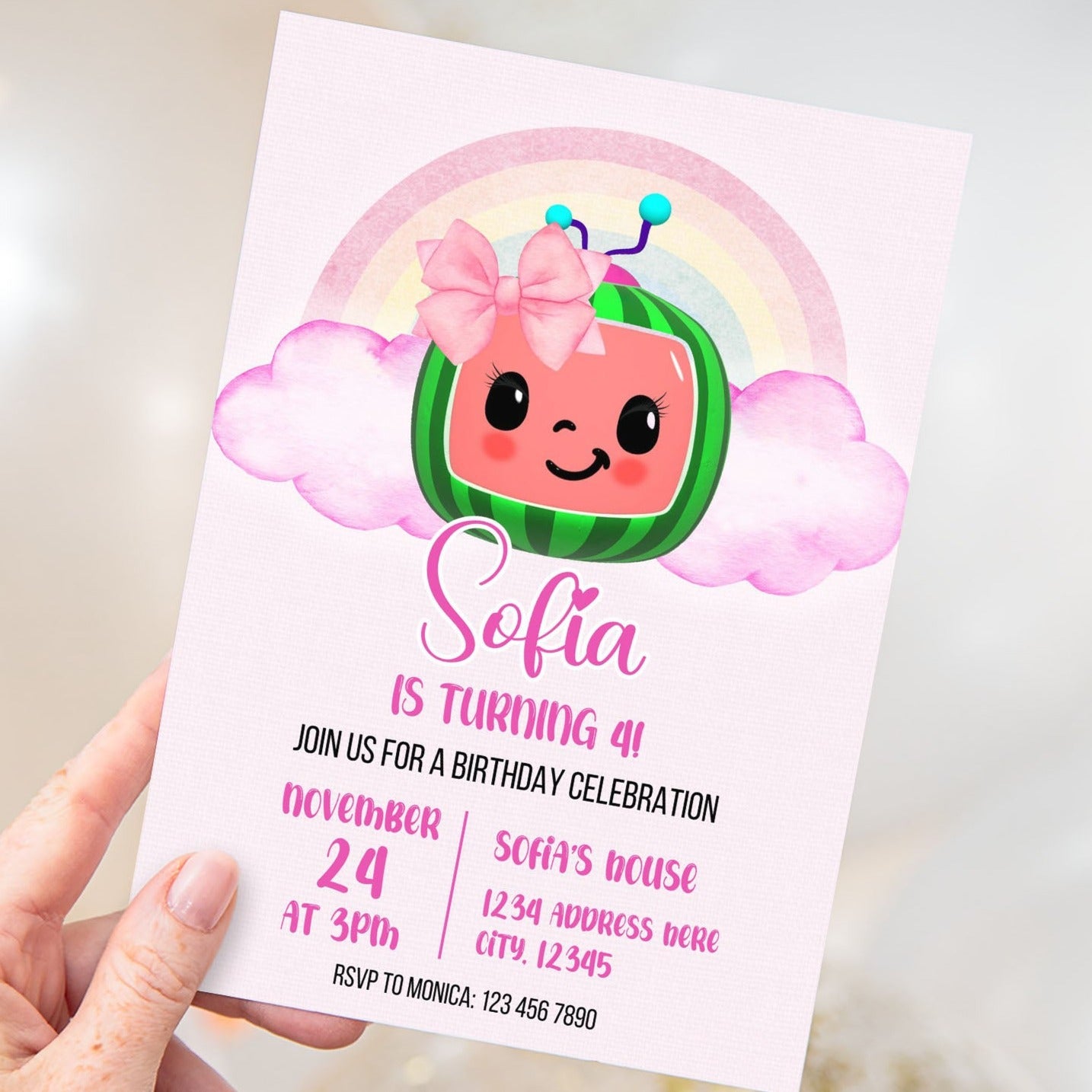 Cocolon girl invitation template â mama life printables