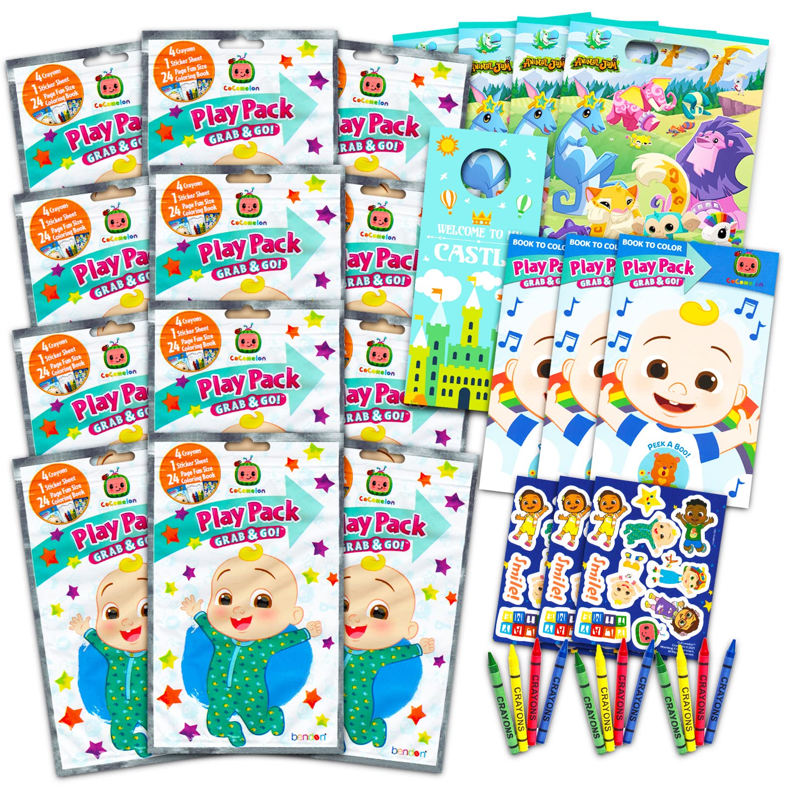 Coelon birthday party favors and supplies bundle for kids bundle with coelon activity play packs for boys girls with mini coloring books loot bags and more toys games