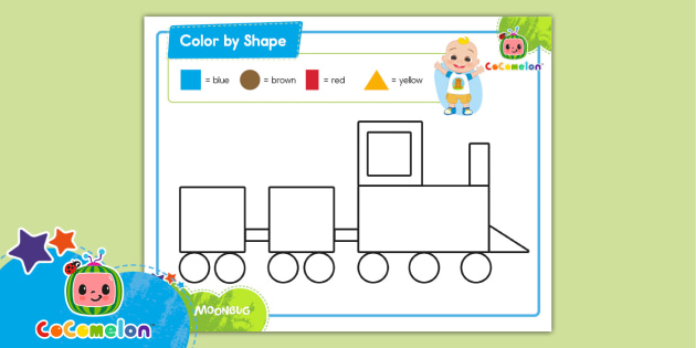 Free coelon color by shape activity teacher made