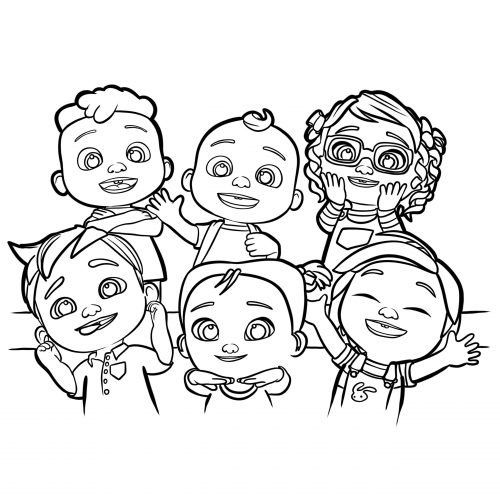 Coelon friends coloring page