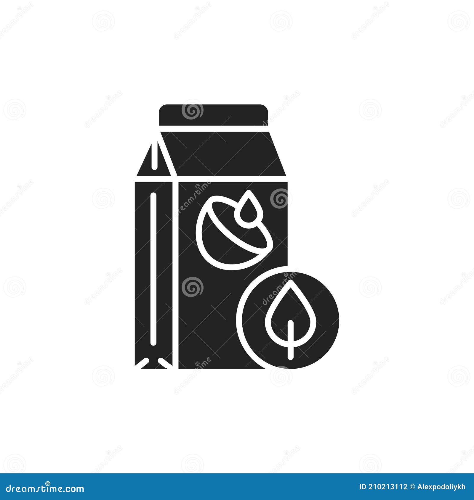 Organic coconut milk color line icon pictogram for web page mobile app promo stock vector