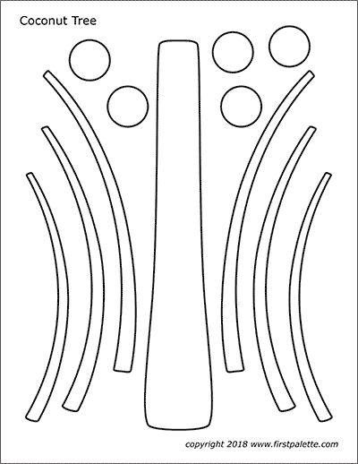 Coconut tree template free printable templates coloring pages