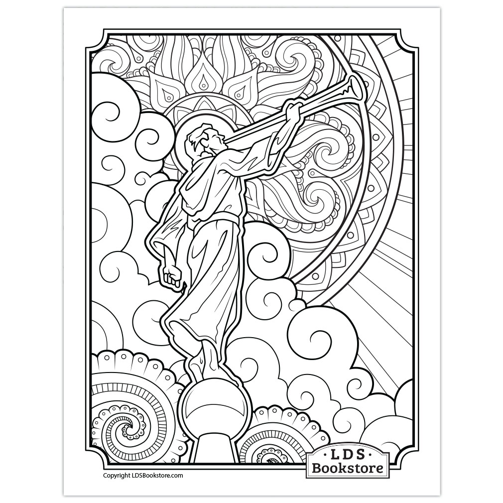 Angel moroni coloring page