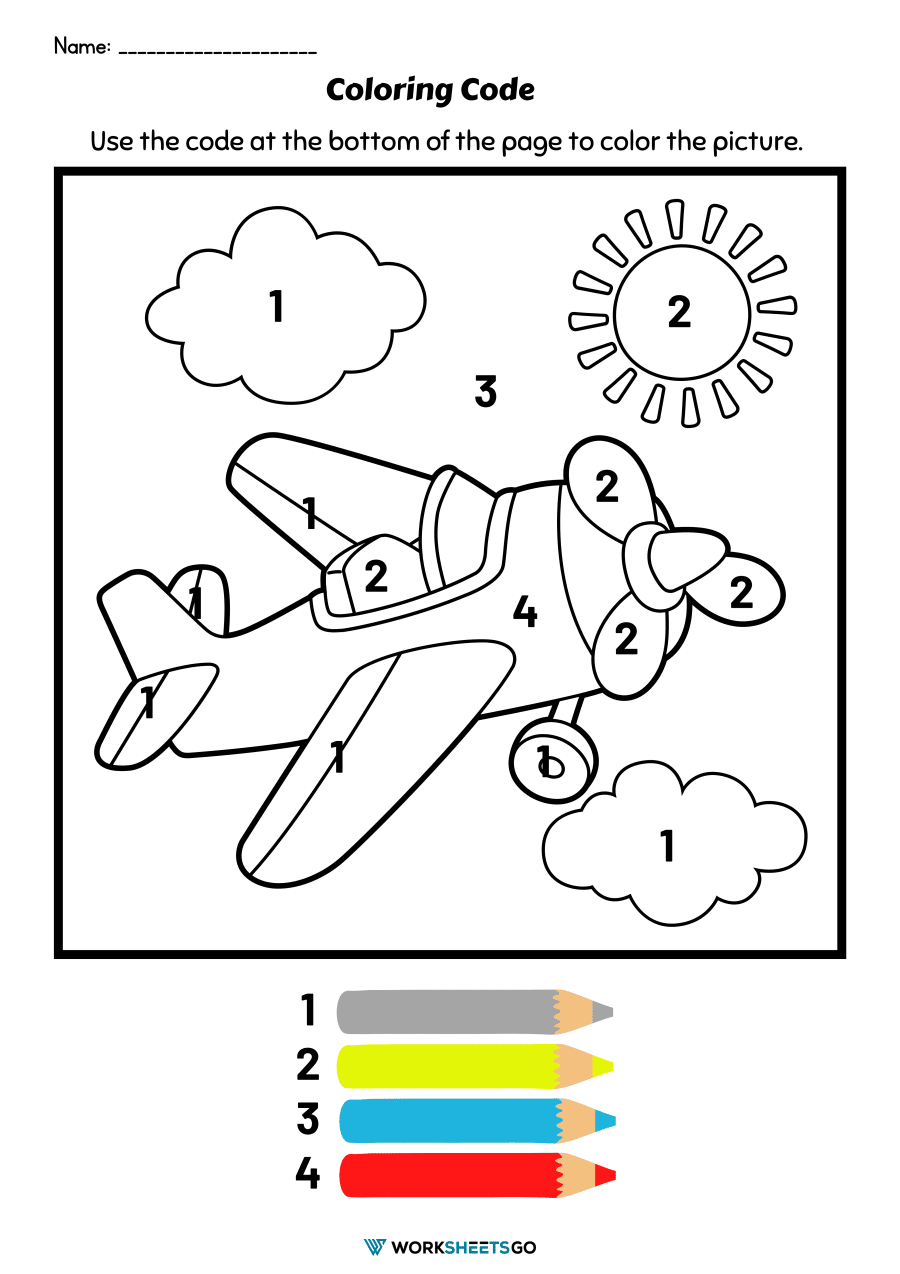 Color code worksheets