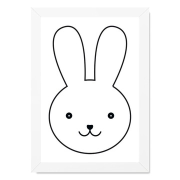 Desenho de coelho pre produtos personalizados no