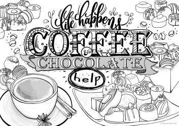 Coffee and chocolate â favoreads coloring club