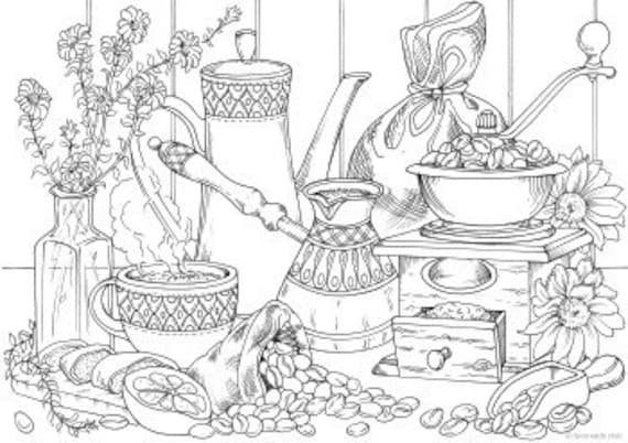 Coffee printable adult coloring page from favoreads coloring book pages for adults and kids coloring sheets colouring designs