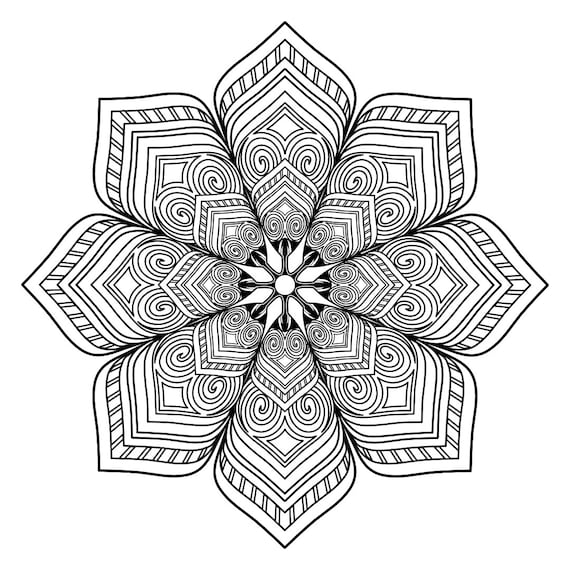 Money mandala adult coloring pages instant download printables coloring sheets