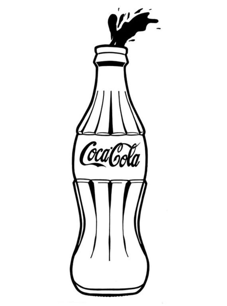 From printable coca cola coloring pages pdf bottle drawing bottle tattoo glass coke bottles