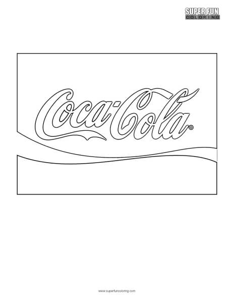 Coca cola logo coloring page