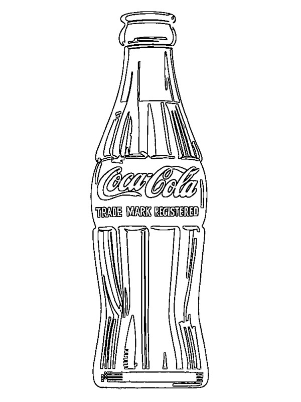 Coca cola bottle coloring page