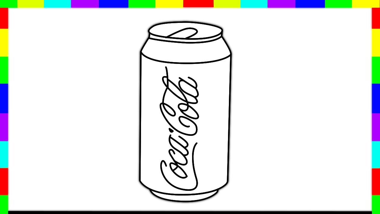 How to draw a coke can step by step for beginners