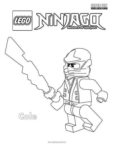Cole lego ninjago coloring page