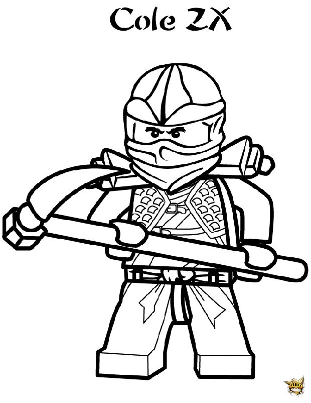 Cole zx ninjago coloring pages ninjago cole lego coloring pages