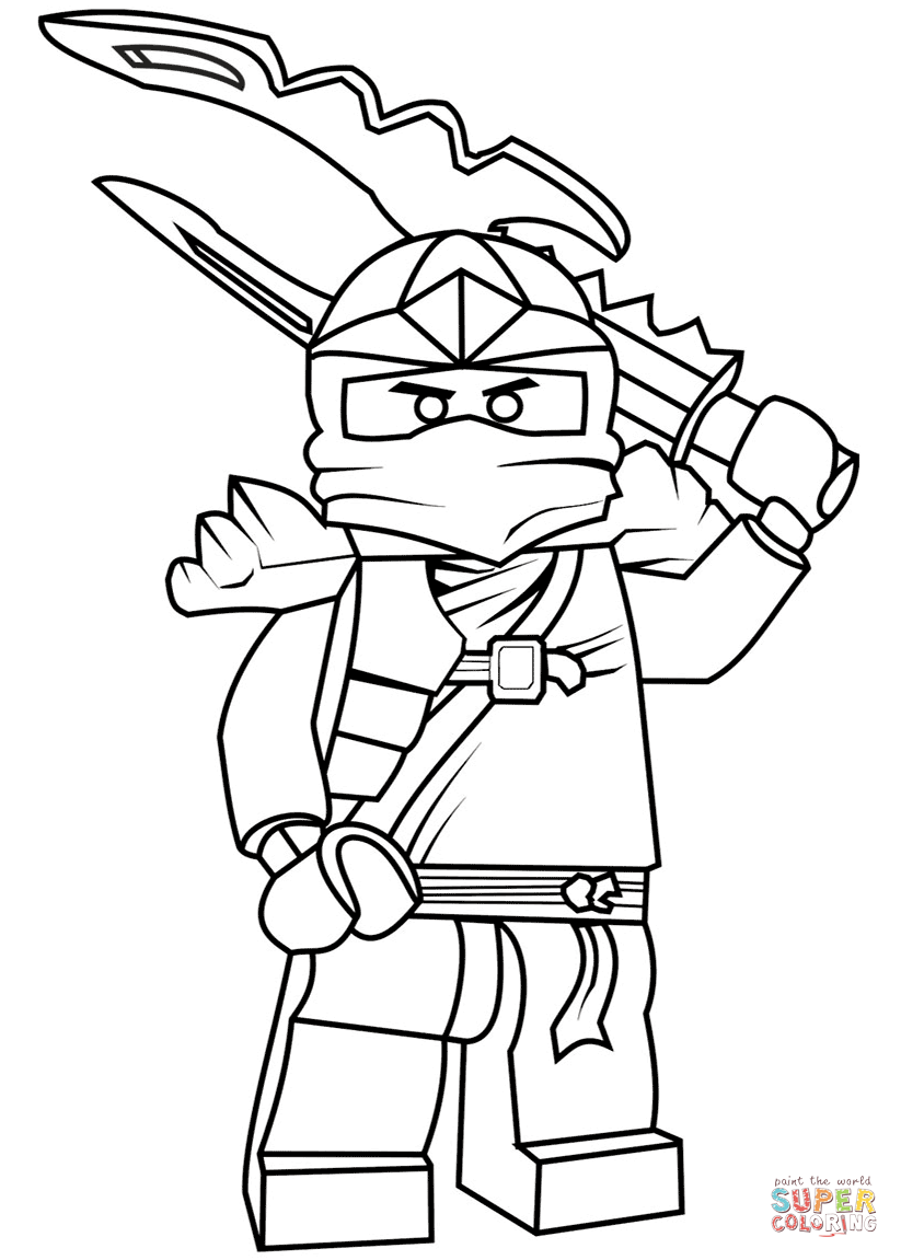Lego ninjago jay zx coloring page free printable coloring pages