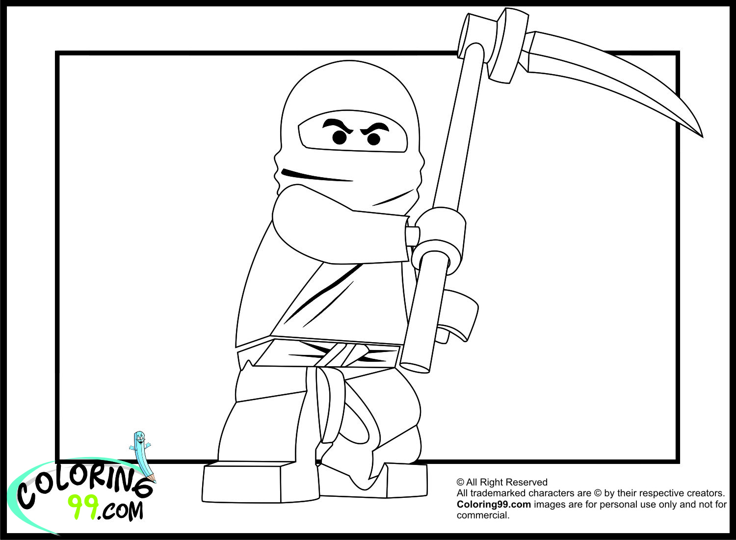 Lego ninjago cole coloring pages team colors