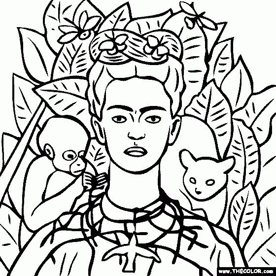 Autoretrato con collar de espinas obras de frida kahlo frida kahlo dibujo frida kahlo pinturas