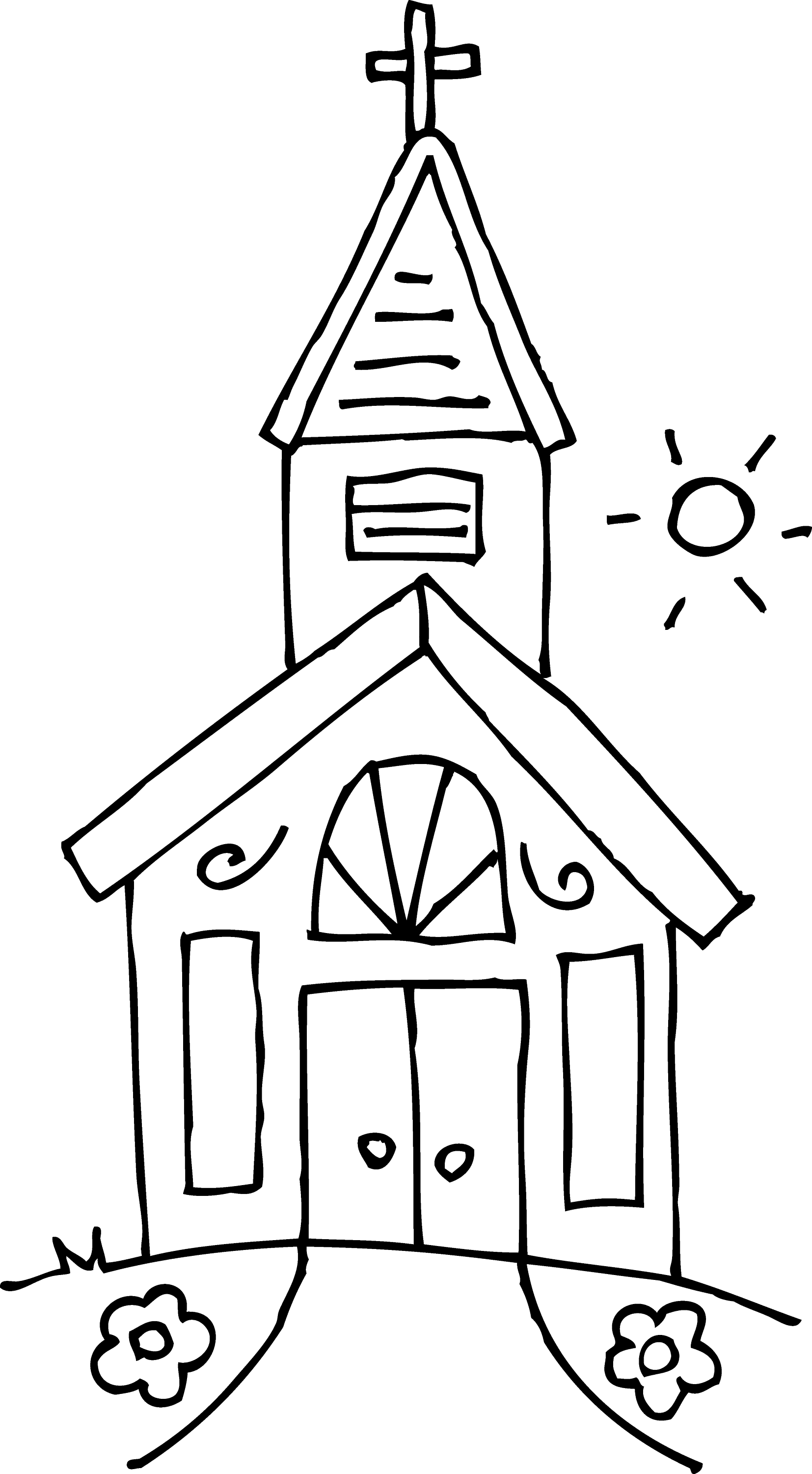 Free church coloring pages pdf for kids