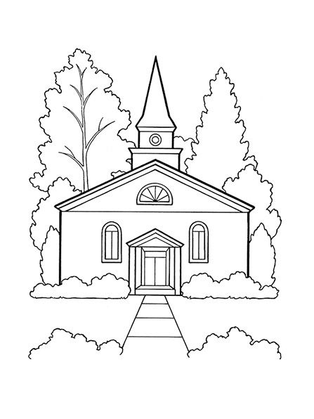 Church coloring page free coloring pages family coloring coloring pages