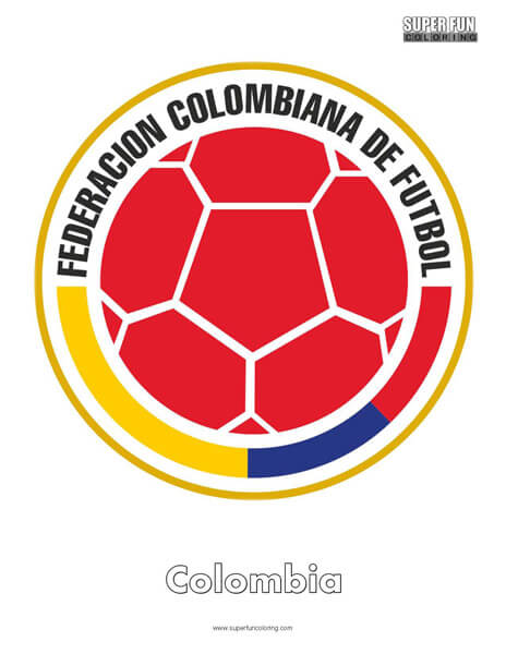 Colombia football coloring page