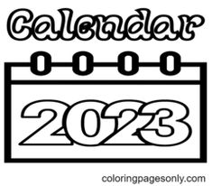 Calendar coloring pages cute calendar coloring pages calendar