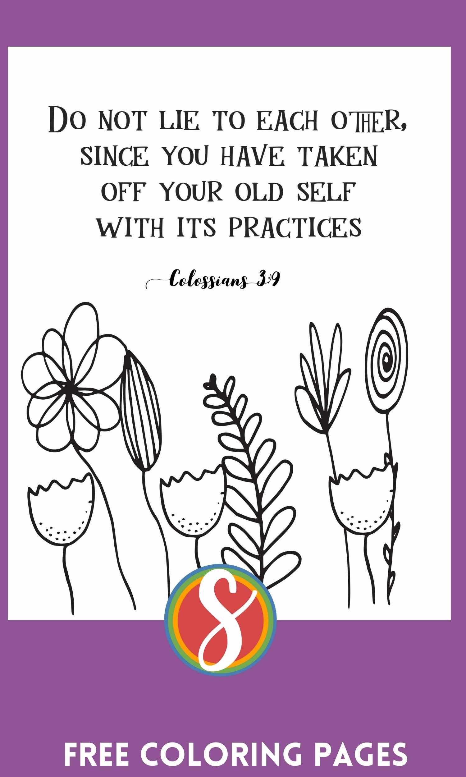 Free colossians bible coloring pages â stevie doodles