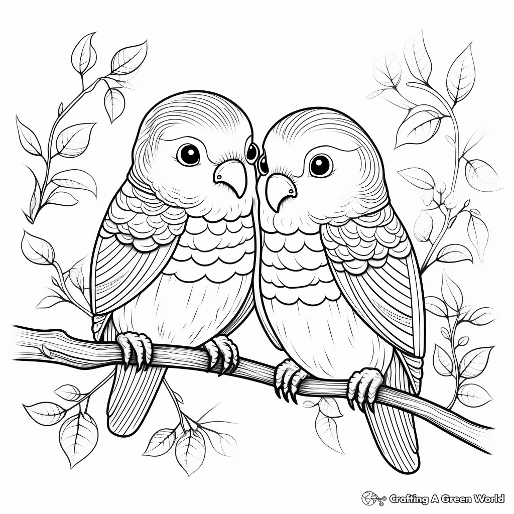Love bird coloring pages