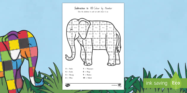 Lour by subtraction to worksheet