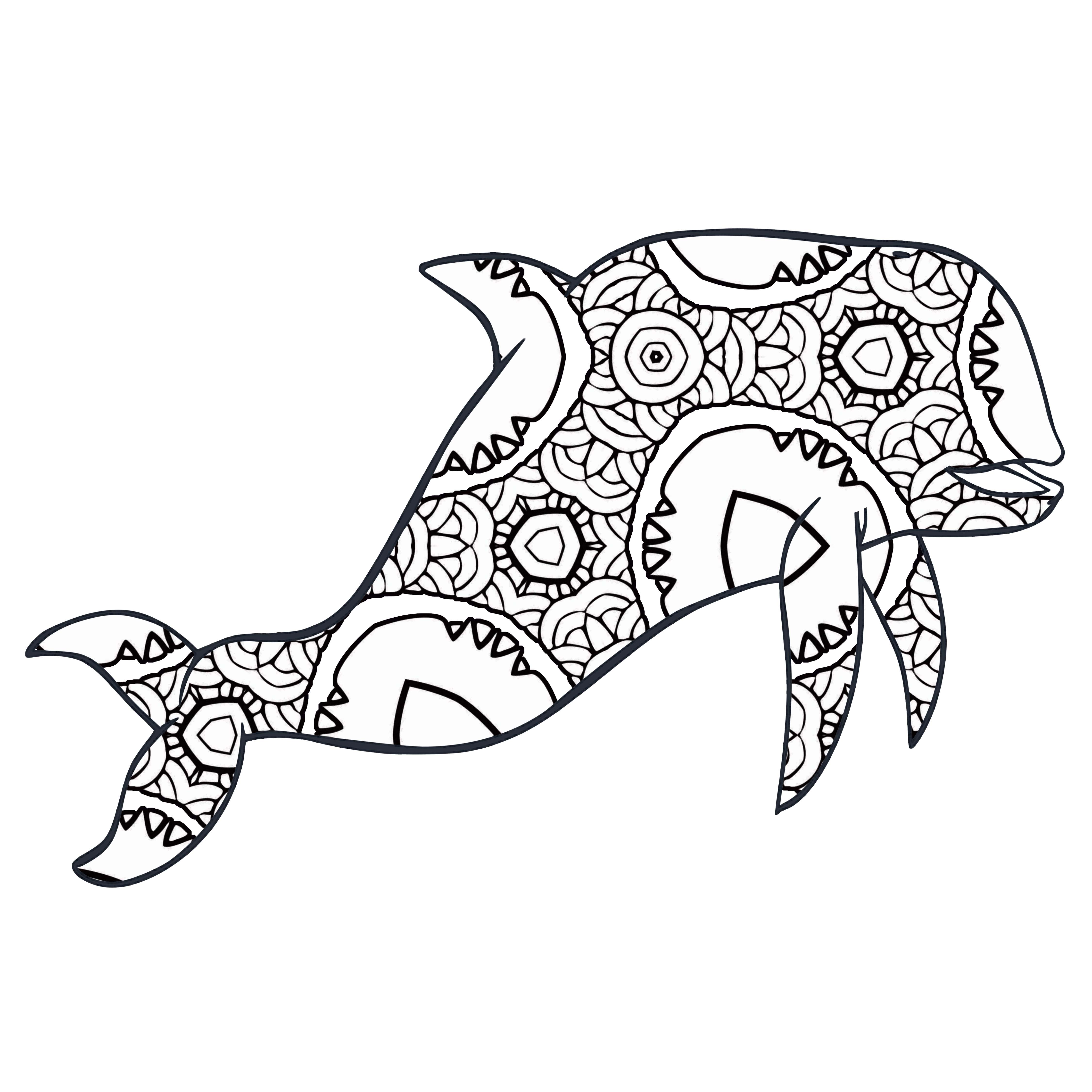 Free printable geometric animal coloring pages the cottage market