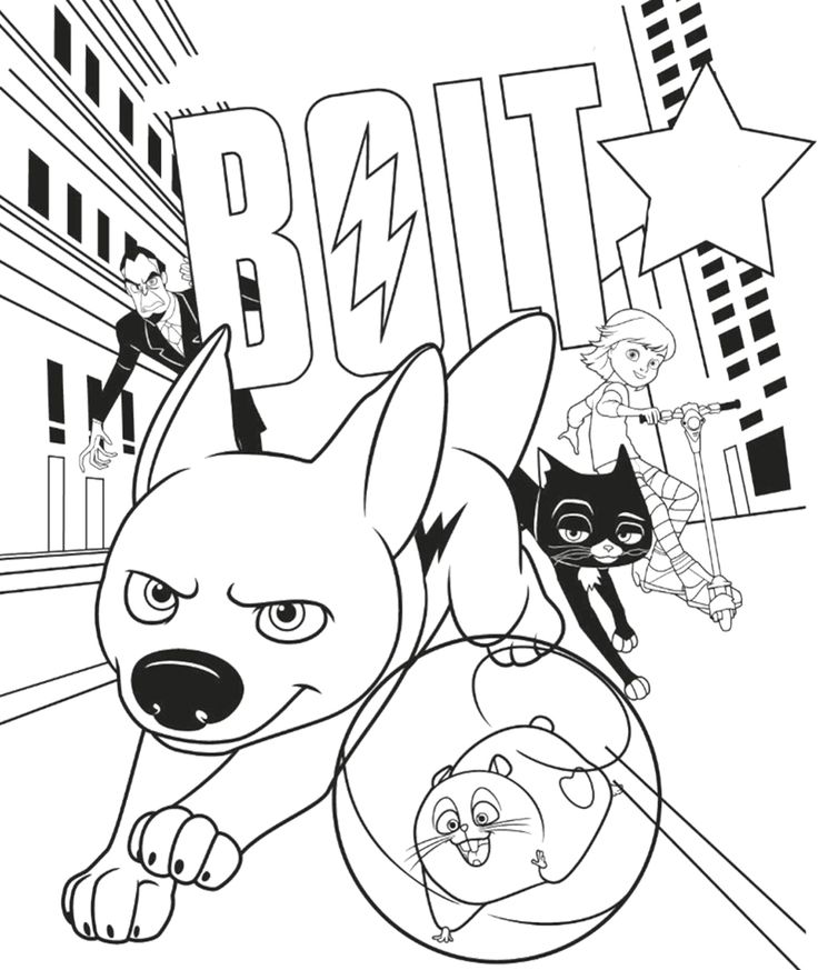 Bolt coloring pages