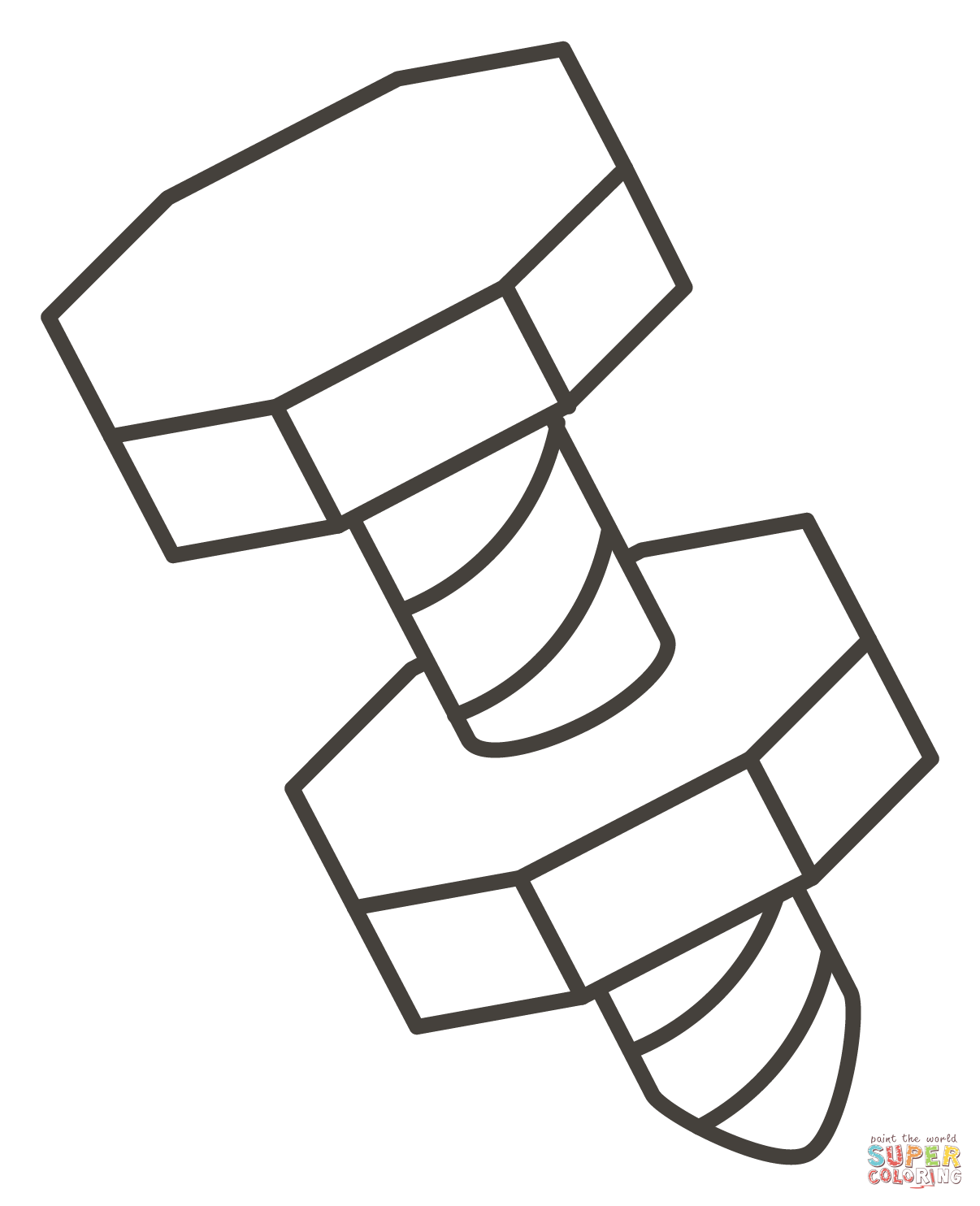 Nut and bolt coloring page free printable coloring pages