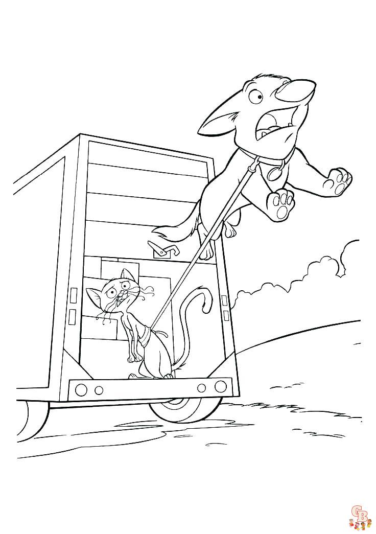 Enjoy fun time with bolts cute gang coloring pages