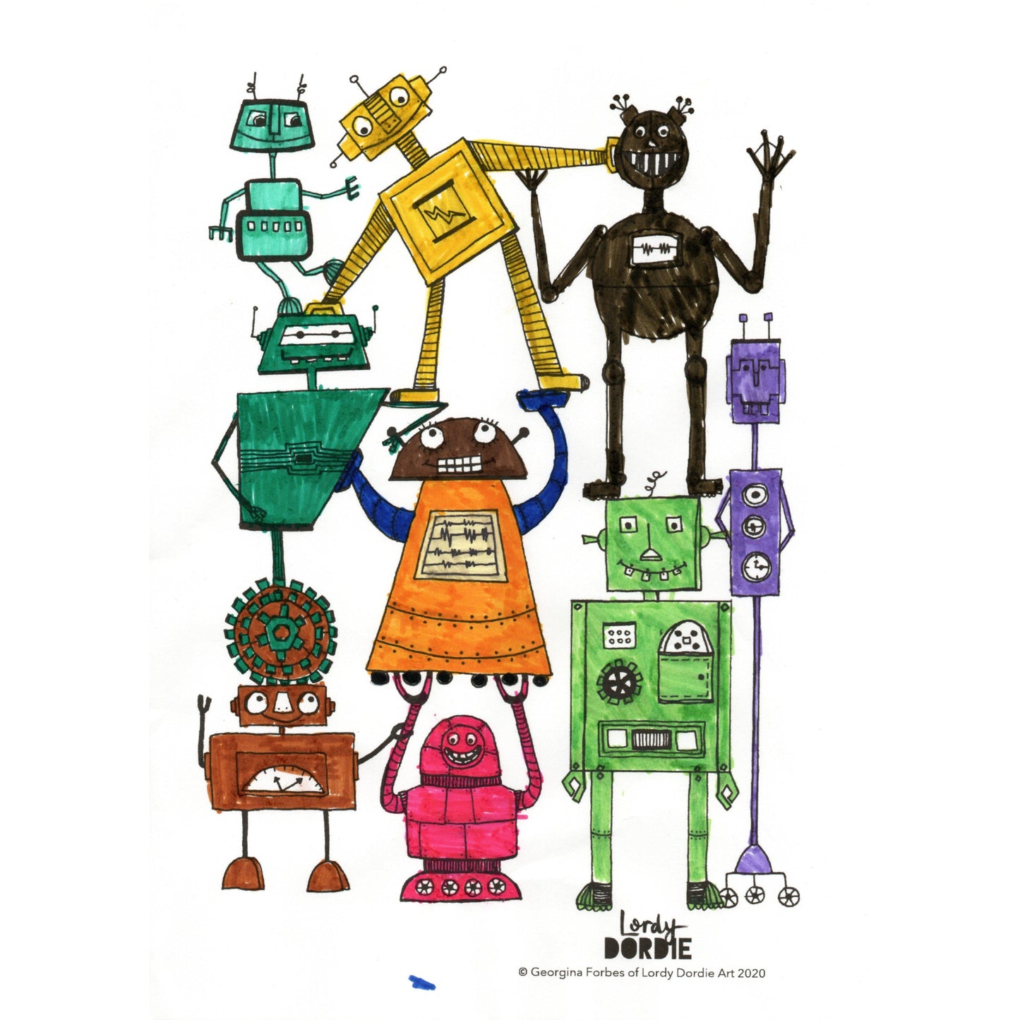 Robots colouring