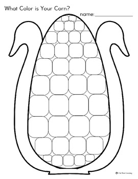 Indian corn coloring page by little stars learning tpt