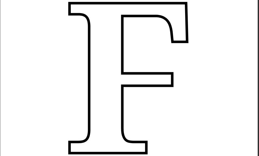 Printable letter f coloring page printable alphabet letters letter stencils printables printable letters