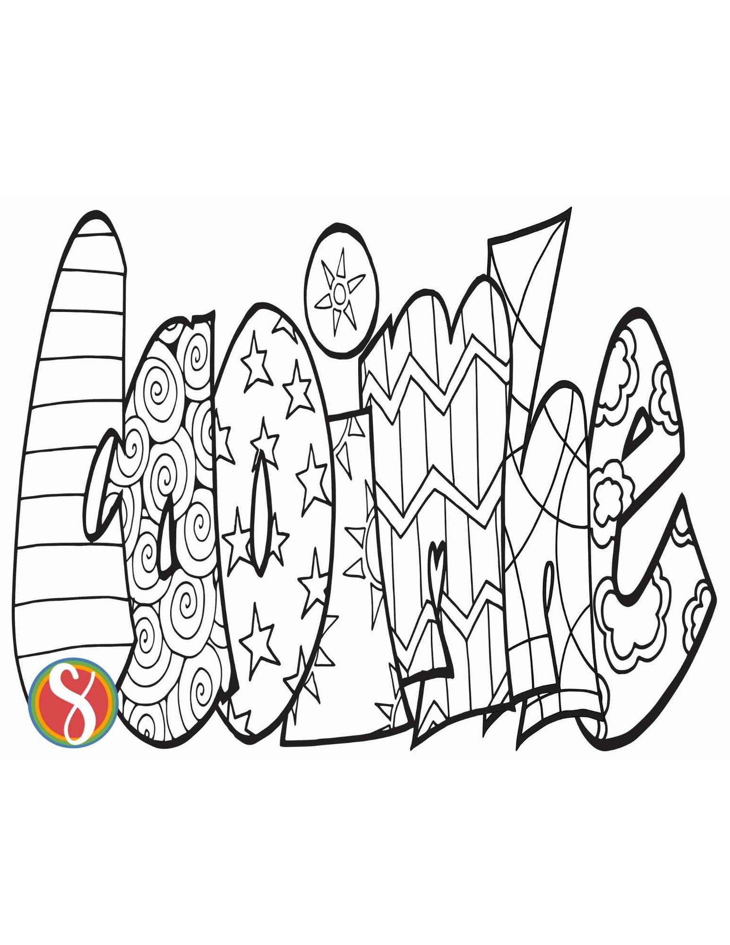 Free caoimhe name coloring pages â stevie doodles