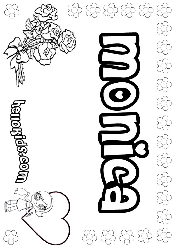 Monica coloring pages