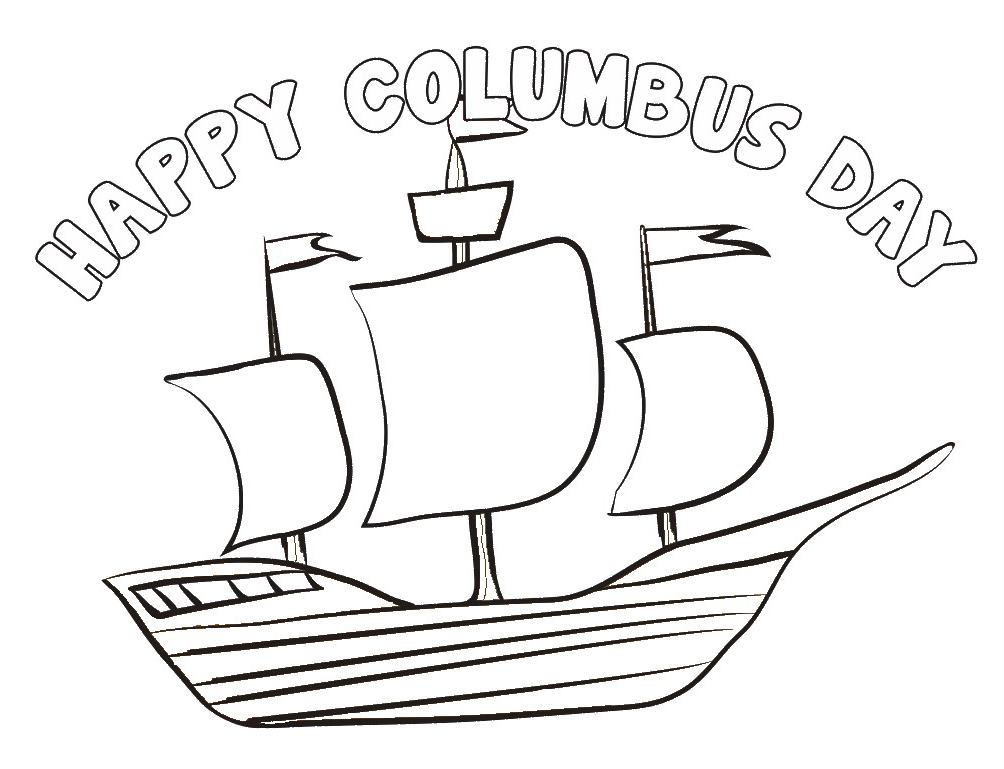 Columbus day coloring pages