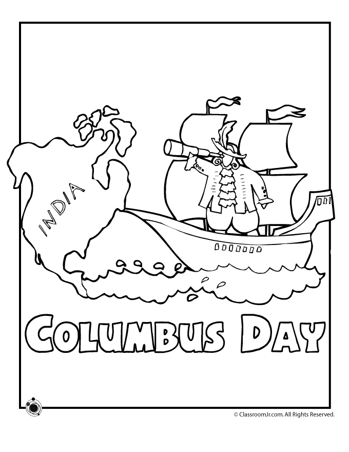 Columbus day coloring page columbus day christopher columbus columbus