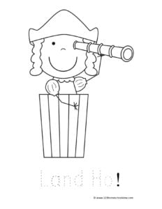 Free columbus day coloring pages writing prompt worksheets