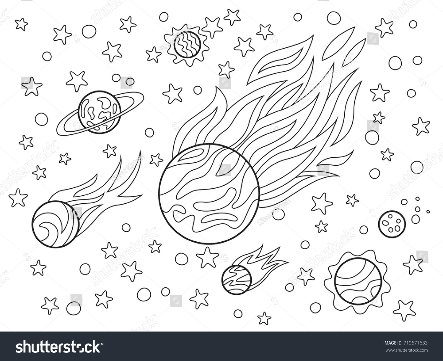 Outlined doodle antistress coloring book page stock vector royalty free