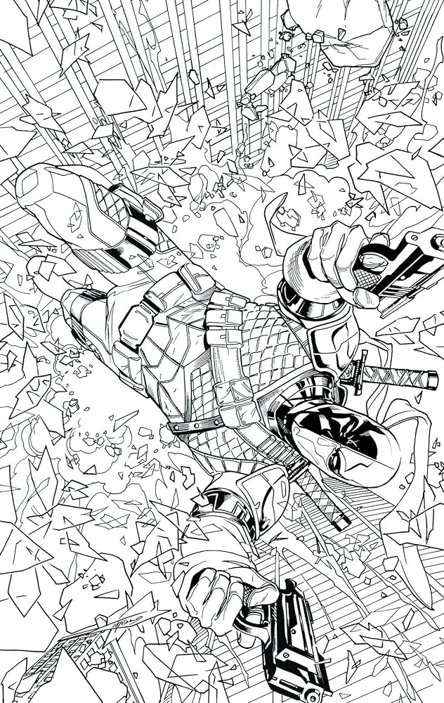 Deathstroke adult coloring book var ed ic book unknown author books